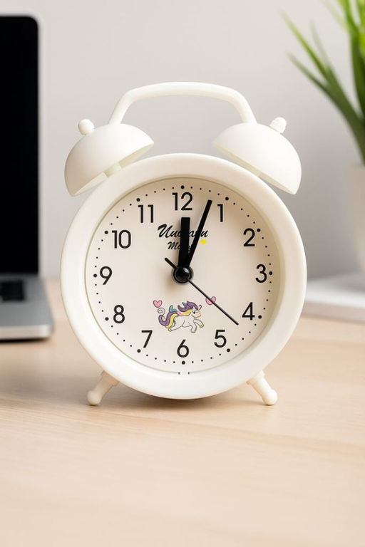 Часы-будильник Milota, white (12,5х9 см)