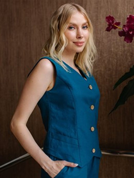 ЖИЛЕТ лен 60%, вискоза 40% - Волтри фото 3