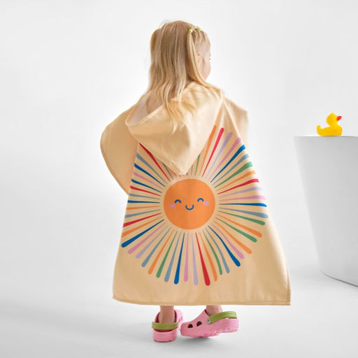 Полотенце-пончо детское махровое Крошка Я Солнышко 60х120 см, 50% хл, 50% пэ  фото 3