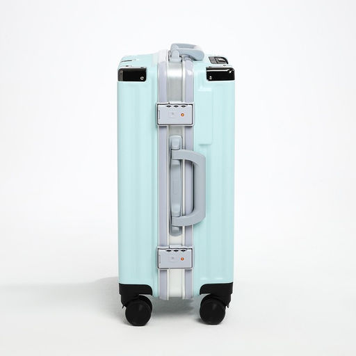 Чемодан малый 20, отдел на молнии, 2 кодовых замка, 4 колеса, крючок, цвет голубой - Simaland фото 3