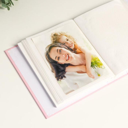 Фотоальбом на 100 фото 10×15 см «Золотые узоры на розовом», 18×14×5.5 см