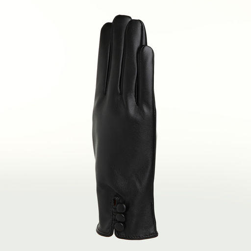 Перчатки женские, без утеплителя, безразмерные, чёрные