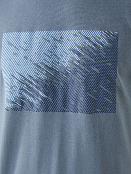 Bisiklet Yaka K?sa Kollu Bask?l? Penye Erkek Ti??rt