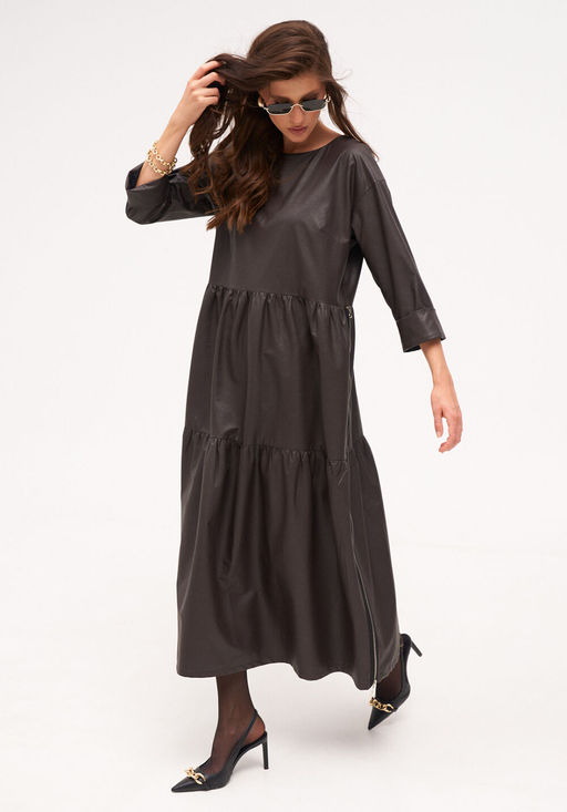 Платье KaVari 1093 коричневый  фото 4