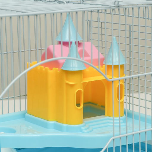 Клетка для грызунов Пижон, укомплектованная с замком, 37 х 27 х 30 см, голубая  фото 4