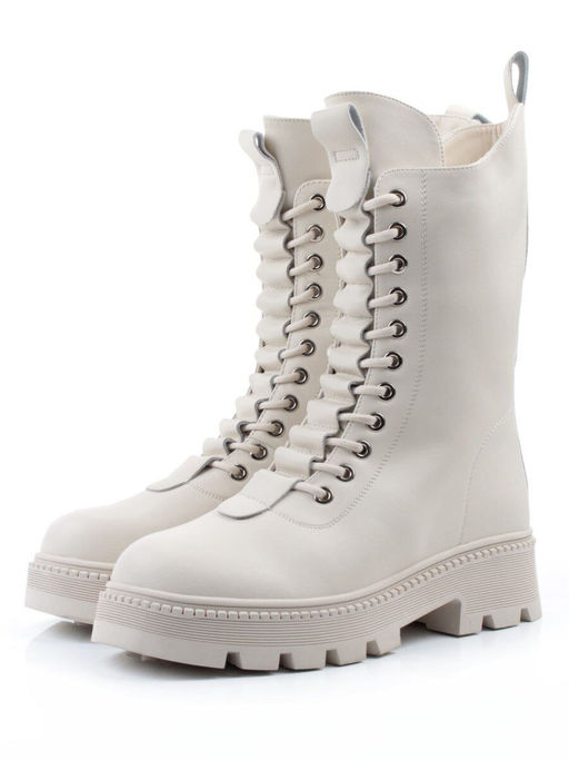 04-PAG294-2Z MILK Ботинки зимние женские (натуральная кожа, 100% шерсть)