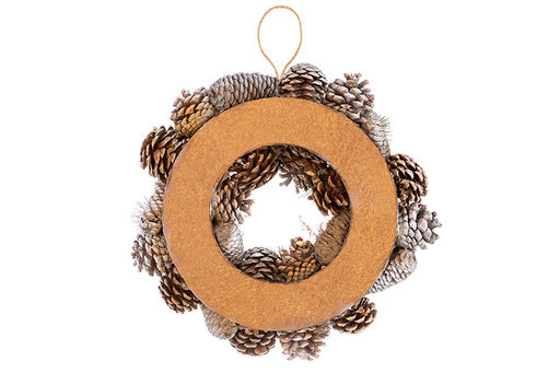 Новогоднее украшение венок 34*34*8 см Зимняя вишня круг - Elan gallery фото 8