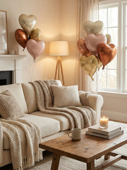 Цена за 2 шт. Воздушные шары фольгированные 17" "Сердце" цвет розовый сатин, набор 5 штук