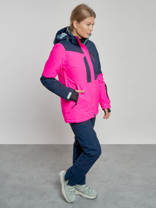 Горнолыжная куртка женская зимняя розового цвета 33307R - Mtforce фото 10