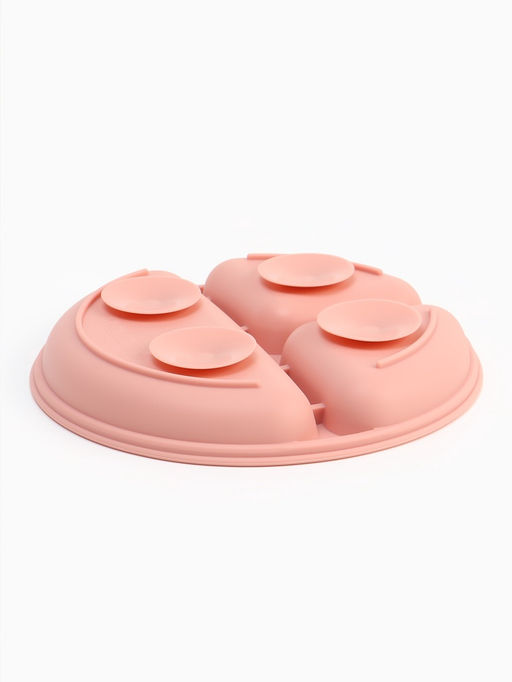 Тарелка детская секционная, 3 секции, розовый, Mum&Baby