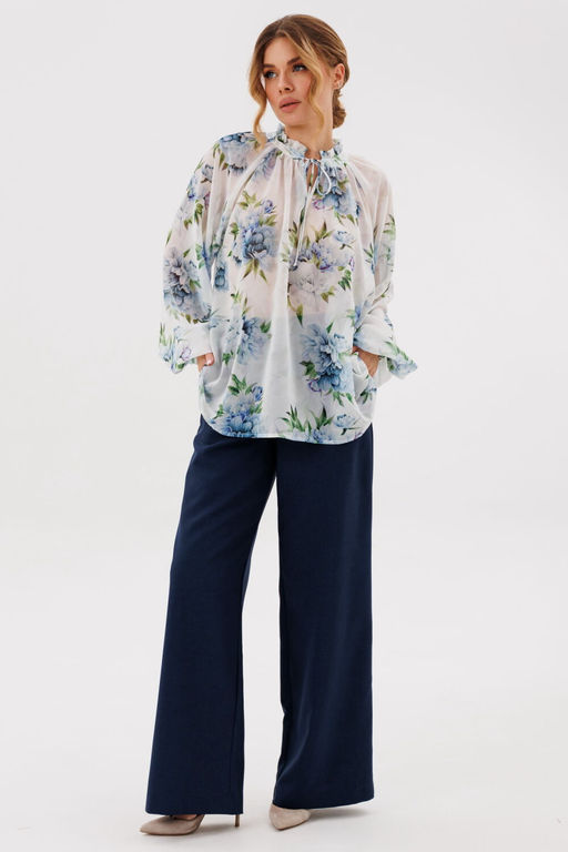 Блуза AmberA 1128 молоко  фото 3