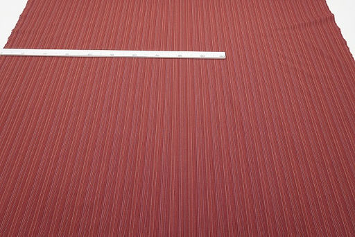 Пестрядь этнограф. под домоткань Бордово-терракотовый меланж-полоска, ш.1.55м, хл-100%, 205гр/м.кв - Купава фото 6