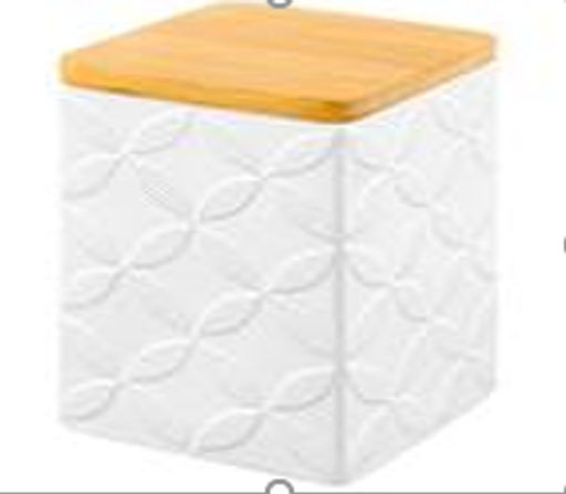 Банка д/хранения 1 л 10*10*15 см "Узоры" с бамб. крышкой с сил. упл.