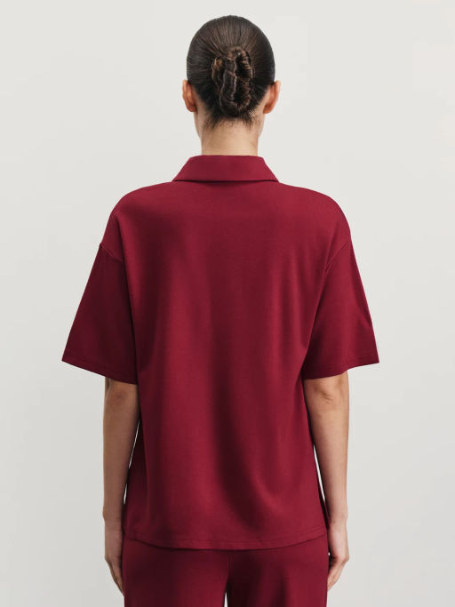 Футболка поло на молнии / Zarina  фото 5