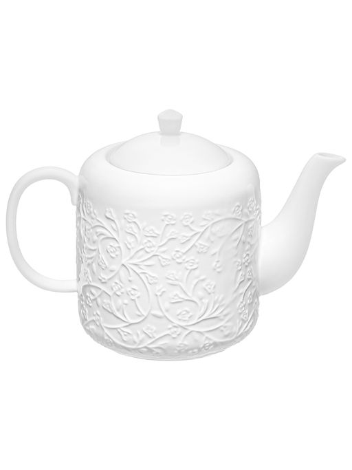 Чайник 1 л 22,5*12*16 см "Веточки-цветочки", фарфор