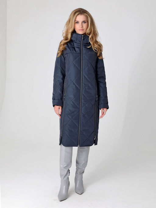 24103 Плащ утепл. т.синий - Dizzyway фото 2