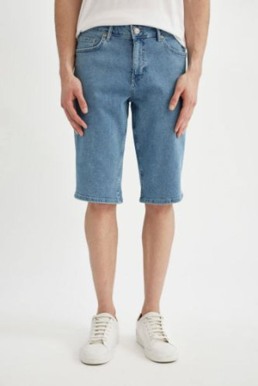 Regular Fit Jean Bermuda Sort