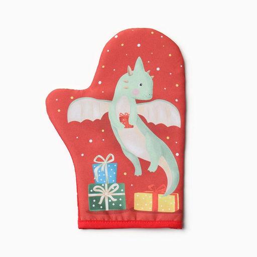 Варежка-прихватка Доляна Подарок 20х28 см, 35% хл, 65% пэ, ватин 250 г/м2  фото 2