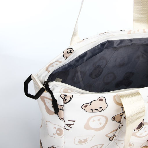 Шопер на молнии, белые, бежевые