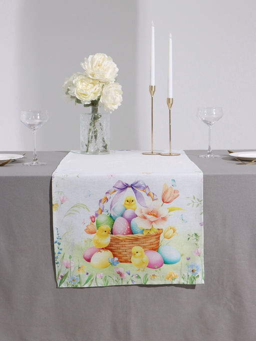 Дорожка на стол Этель Пасхальный цветок, 50?150 см, 100% хлопок, рогожка 160 г/м?