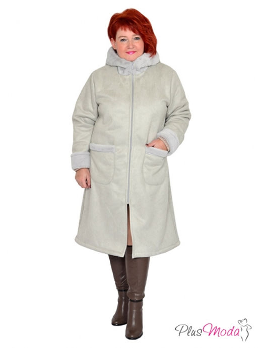Жакет-дубленка Модель №1424 размеры 44-84 - Plusmoda фото 8