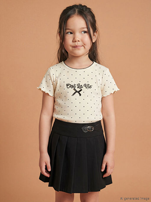 Bisiklet Yaka K?z ?ocuk Ti??rt