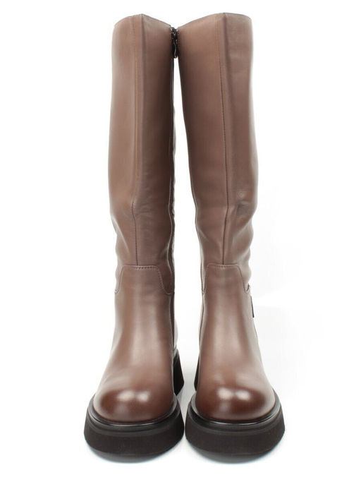 02-FG678-2BM BROWN Сапоги зимние женские (натуральная кожа, натуральный мех (еврозима))