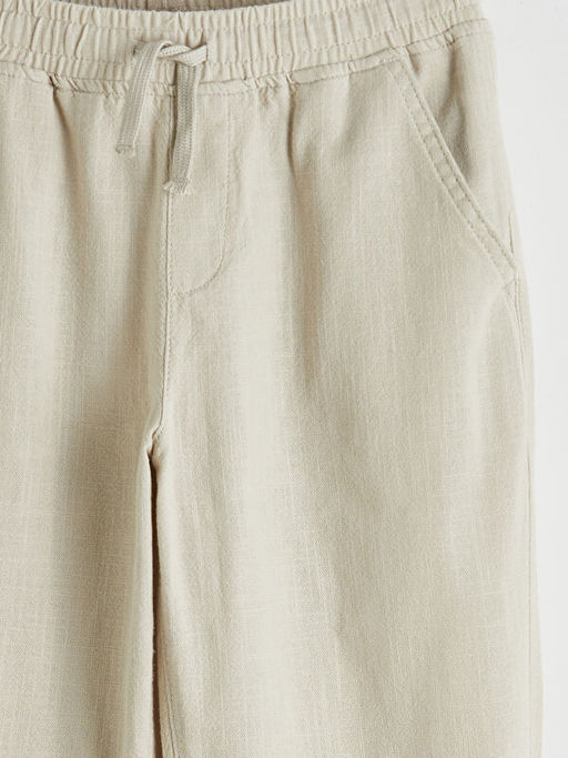 Keten G?r?n?ml? Erkek ?ocuk Pantolon