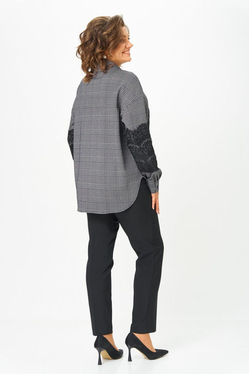 Блуза Svetlana Style 5032 серый клетка