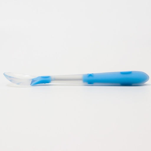 Ложка детская для кормления силиконовая, от 5 мес., цвет голубой - Крошка я фото 4