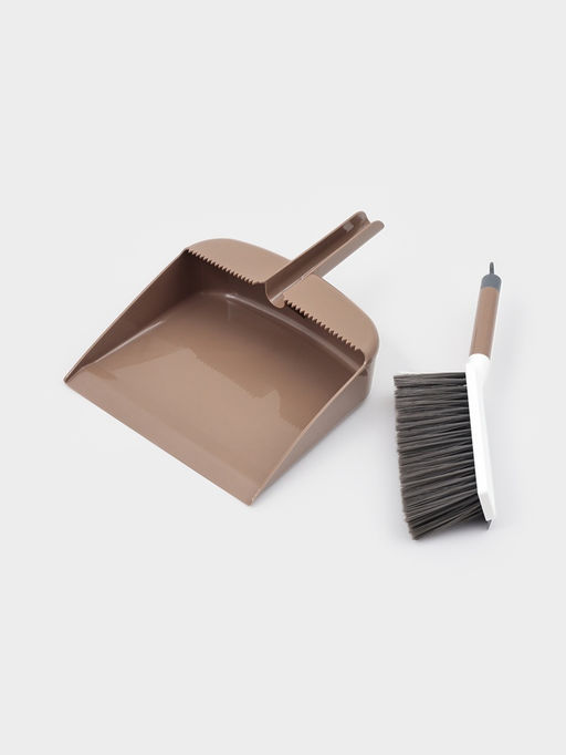 Набор для уборки: совок в комплекте с щёткой и встроенным водосгоном«Порядок», 34×24×9 см, МИКС