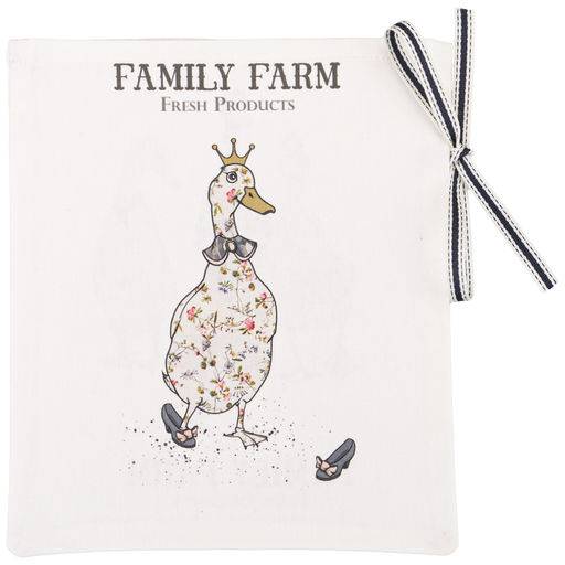 МЕШОЧЕК ПОДАРОЧНЫЙ FAMILY FARM 25Х23СМ,100% ХЛОПОК,БЕЛЫЙ,ТВИЛ,ПРОПИТКА