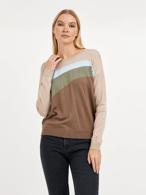 джемпер женский прямого кроя со спущенной линией плеча - Glenfield фото 4