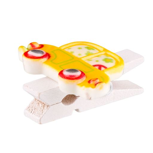 Blumentag WCRH-35 Декоративные прищепки 5 х 6 шт. 3.5 см СК/Распродажа C20 Желтые машинки