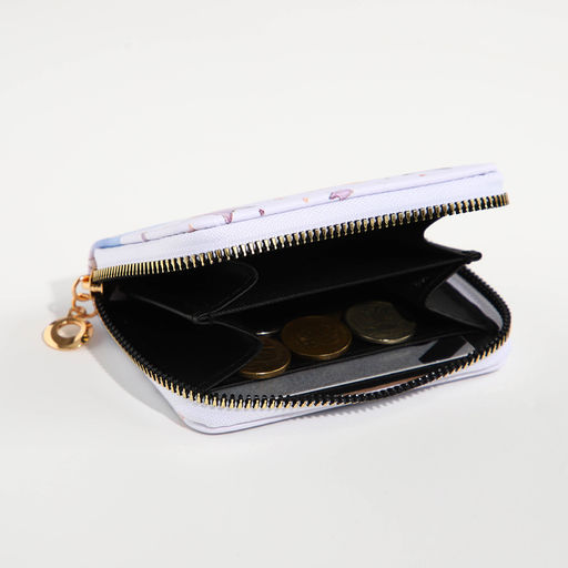 Кошелёк на молнии Выбражулька «Мишка», детский, маленький, белый