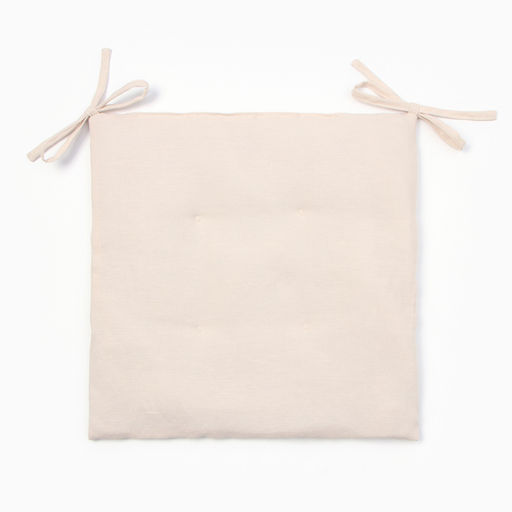 Сидушка на стул с завязками Этель ЕСО, 40*40 см, 100% лён  фото 2