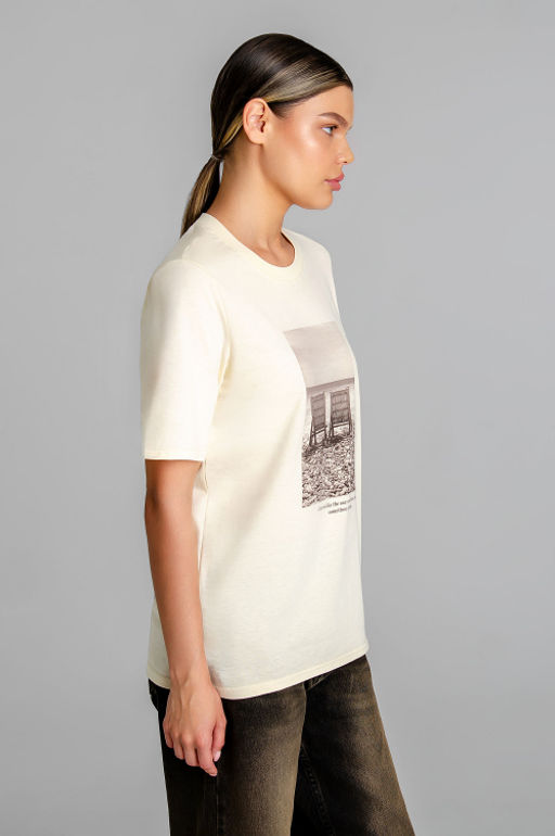 Арт. 31134 Футболка женская 44-52 (5 шт) Цвет:бежевый - Калинка фото 5