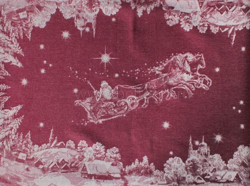 07с-21 ЯК Скатерть 150*100 "Русская зима" цв. бордо
