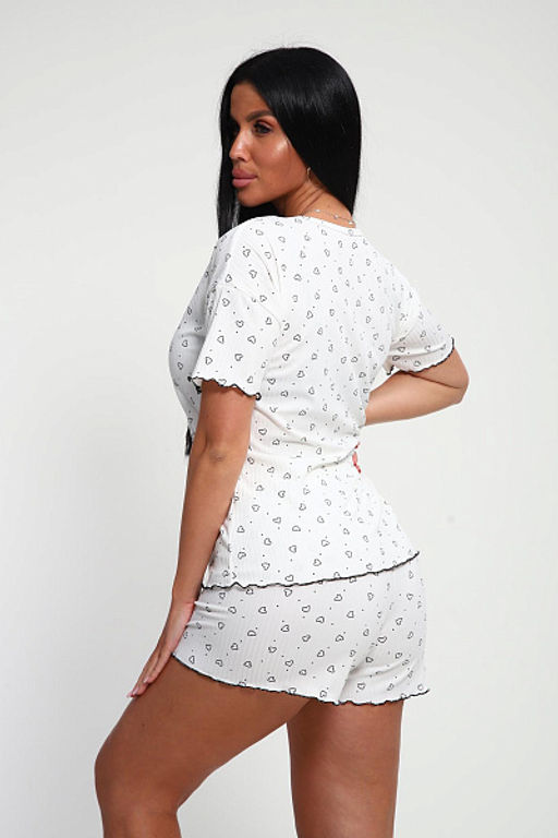 Пижама с шортами (01062, красный) - Плиона фото 10