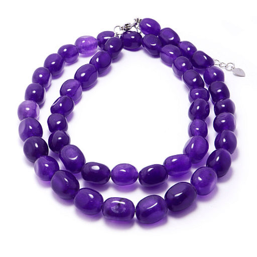 Бусы из камня Аметистовый агат привлекает дары Вселенной, исполняет желания