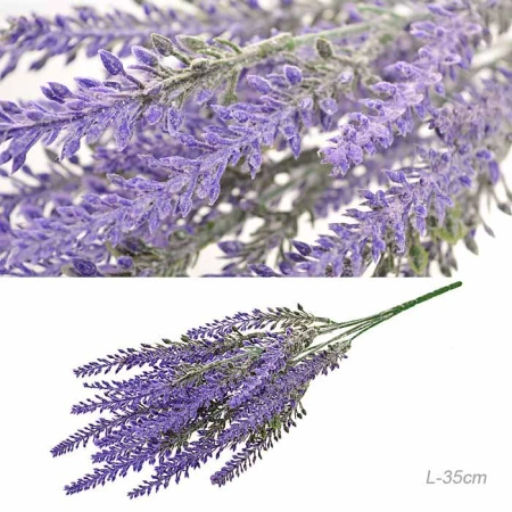 Цветок искусственный Лаванда букет 5 веток 35 см / 514-2 / 60-6 /уп 2/500/