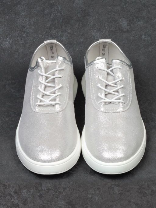 05-FDD36-2P SILVER Кроссовки женские (натуральная кожа) - Фабричный китай фото 12