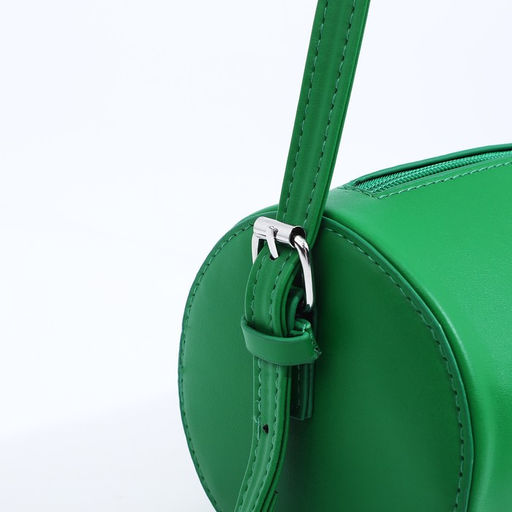 Сумка женская кросс-боди на молнии, 22×11.5×11.5 см, однотонная, зелёная