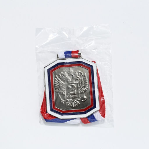 Медаль под нанесение 002, триколор. Цвет сер. С лентой. 6 х 7 см. - Командор фото 6
