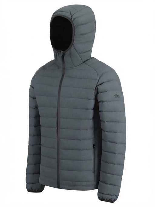 Куртка мужская стёганая с капюшоном с графеновой подкладкой цвета хаки 9623_1Kh