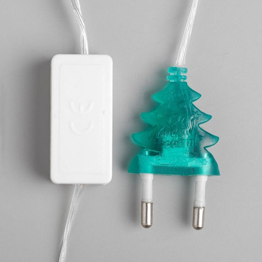 Гирлянда Нить 5 м с насадками Кубики, IP20, прозрачная нить, 20 LED, свечение мульти (RG/RB), мигание, 220 В - Luazon lighting фото 6
