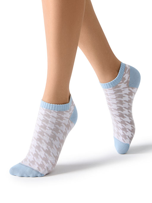 (Omsa) Style 551 нос.жен. укороч с рисунком лапки