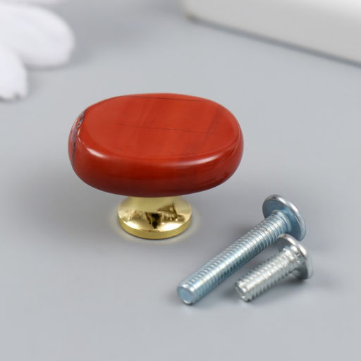 Ручка для шкатулки «Красный нефрит», 2.6×1.7 см