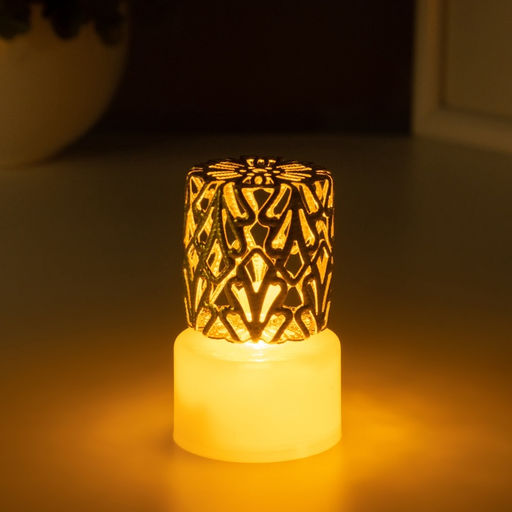 Фигурка светящаяся RISALUX «Цилиндр», LED-ночник, 0.3 Вт, 3.5×3.5×5.1 см