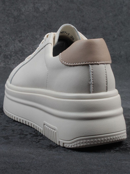 03-YC457-1 BEIGE Кроссовки женские (натуральная кожа)